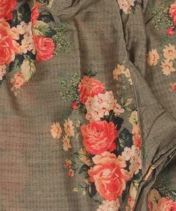 VASTRAMAY SISHU Boys Olive Green Floral Printed Kurta With Churidar