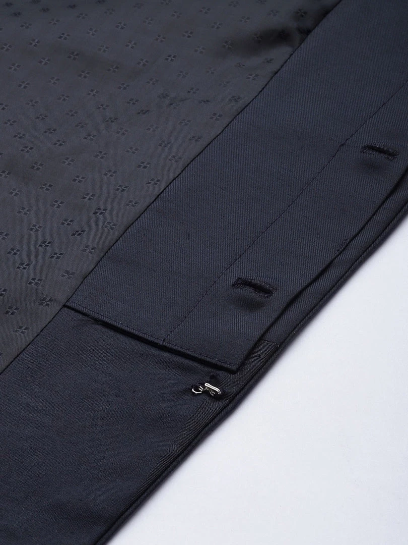 Sherwani/Indowestern Sets SHRESTHA By VASTRAMAY Men's Navy Blue & Black Solid Bandhgala Sherwani Set 9 Sherwani/Indowestern Sets SHRESTHA By VASTRAMAY Men's Navy Blue & Black Solid Bandhgala Sherwani Set