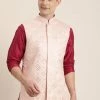 Shaadi SHRESTHA By VASTRAMAY Men's Pink Ethnic Jacket