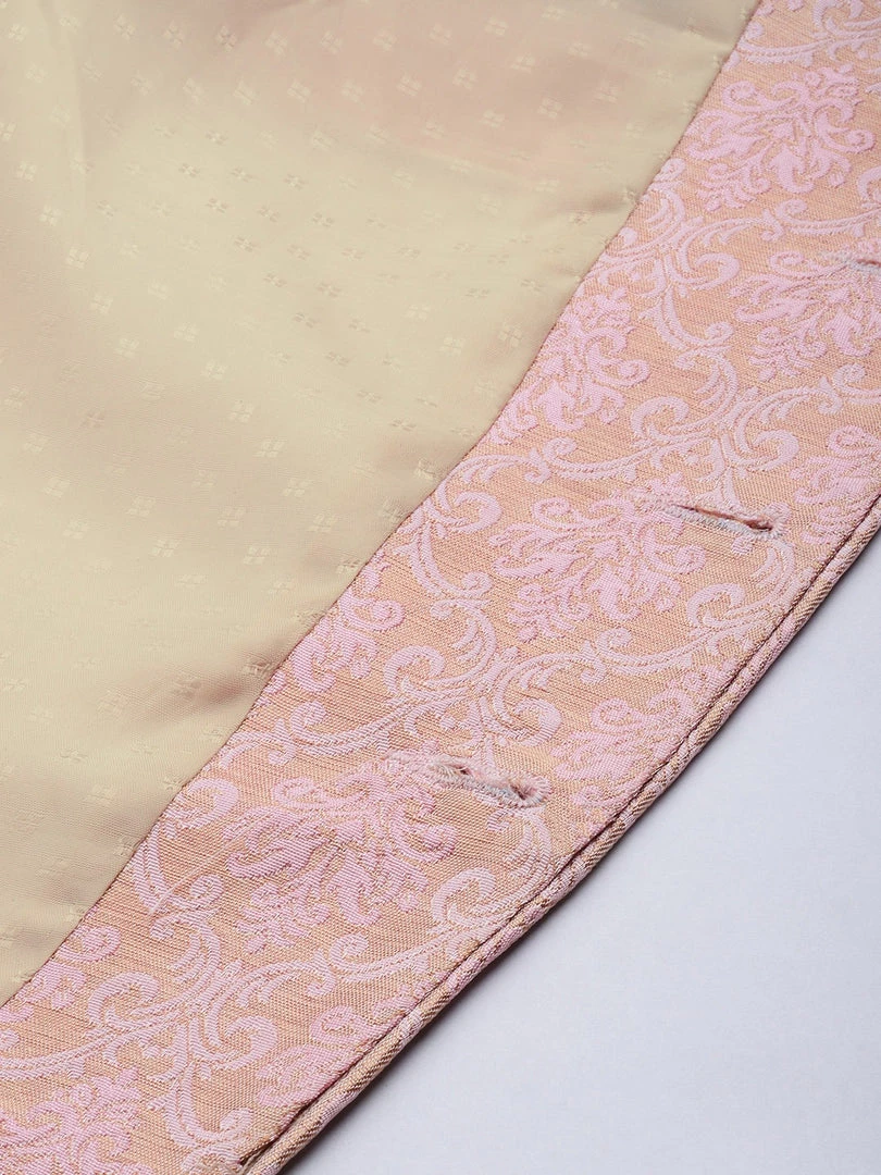 SHRESTHA By VASTRAMAY Men's Pink Ethnic Woven Design Embroidered Jodhpuri Shaadi 8 SHRESTHA By VASTRAMAY Men's Pink Ethnic Woven Design Embroidered Jodhpuri Shaadi