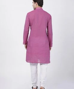 Rakhi SHVAAS By VASTRAMAY Men's Purple Cotton Handloom Kurta With Pyjamas 11 Rakhi SHVAAS By VASTRAMAY Men's Purple Cotton Handloom Kurta With Pyjamas