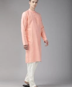 SHVAAS By VASTRAMAY Men's Orange Organic Cotton Kurta 15 SHVAAS By VASTRAMAY Men's Orange Organic Cotton Kurta
